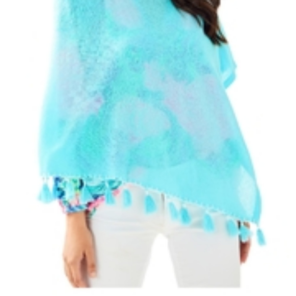 NWT Lilly Pulitzer Elene Wrap Seasalt Blue OS